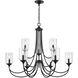 Waddingham 9 Light 35.5 inch Matte Black Chandelier Ceiling Light